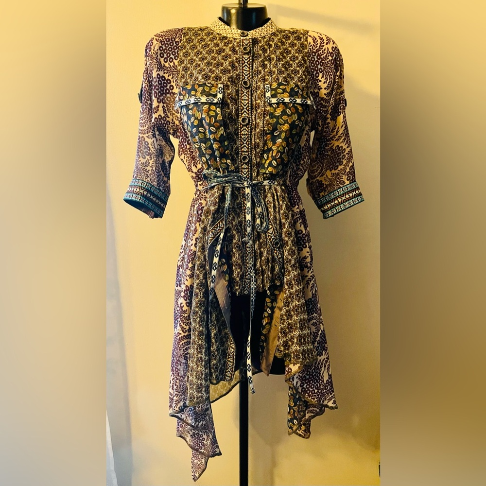 Byron Lars tunic Asymetrical Dress 2 4 extra small small petite